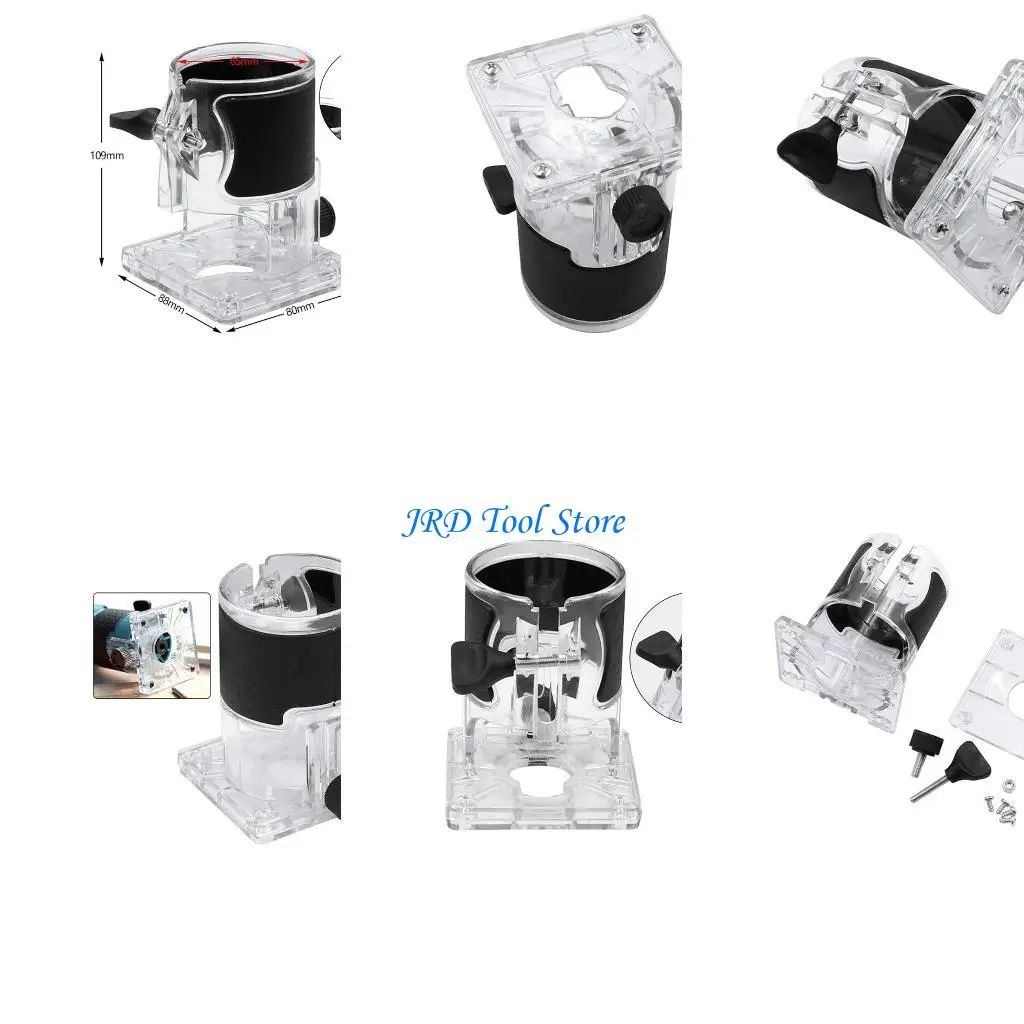 

A2UD Durable Anti-falling Transparent Cover Router Transparent Plastic Base Power Tool Protective Accessory