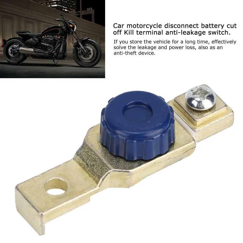 Side Post Battery Disconnect Switch 12V 80A Car Motorcycle Cut Off Kill Terminal Anti-leakage Switch Battery Disconnect Car