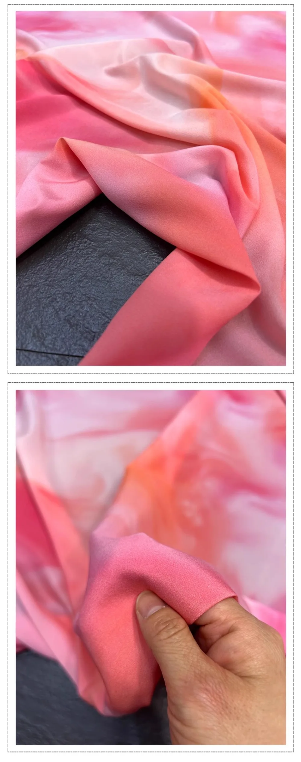 CISULI Printed Silk Stretch Crepe Fabric,18momme,Width 140cm,100% Pure Silk Material,Cloth or Shirt and Dresses