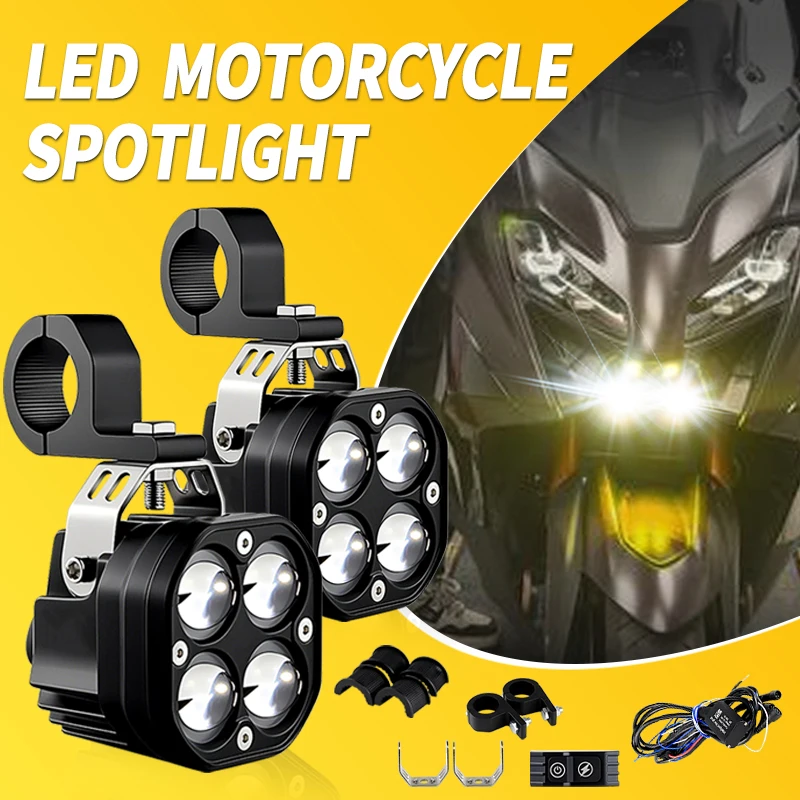 

1 Set Motorcycle Headlight Fog Lights For YAMAHA T-MAX 500 530 TMAX530 SX/DX 2017-2019 LED Auxiliary Driving Light Spotlight 80W
