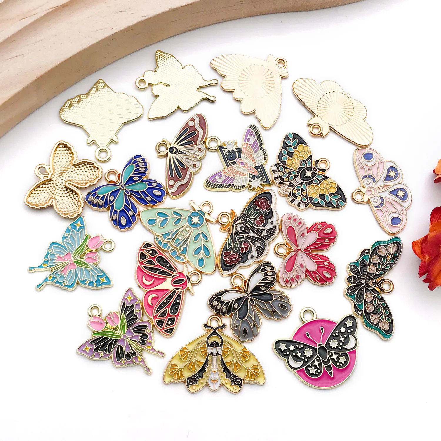Bohemian Style Butterfly Charms, Enamel Alloy DIY Jewelry Findings for Keychains, Earrings, Bracelets & Necklaces. image 4