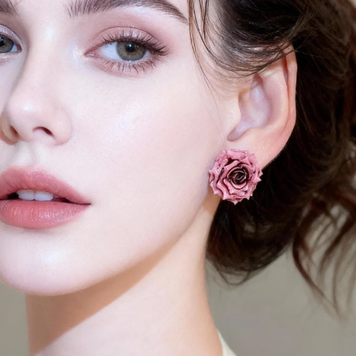 

Resin Flower Pearl Stud Earring Set Exquisite Elegant and Sweet-Styled Luxurious and Sophisticated Ear Accessories for Women