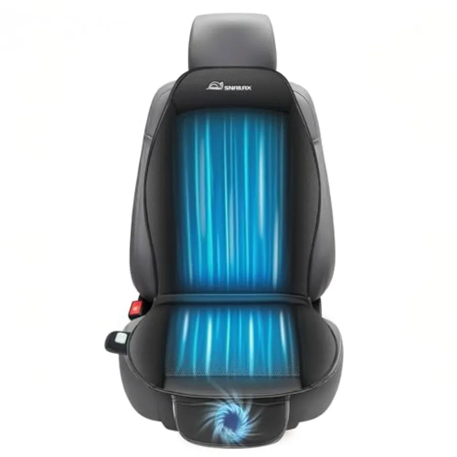 

Cooling Car Seat Cushion for Summer Driving: Ventilated Seat Pad with 3 Adjustable Speeds 3D Breathable Mesh Universal Fit for