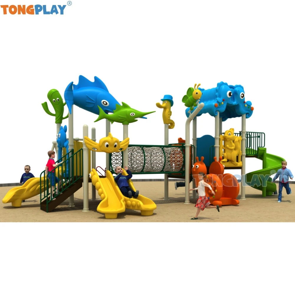 Kids park near me Customized outdoor kids climbing amusement equipment garden playground slides