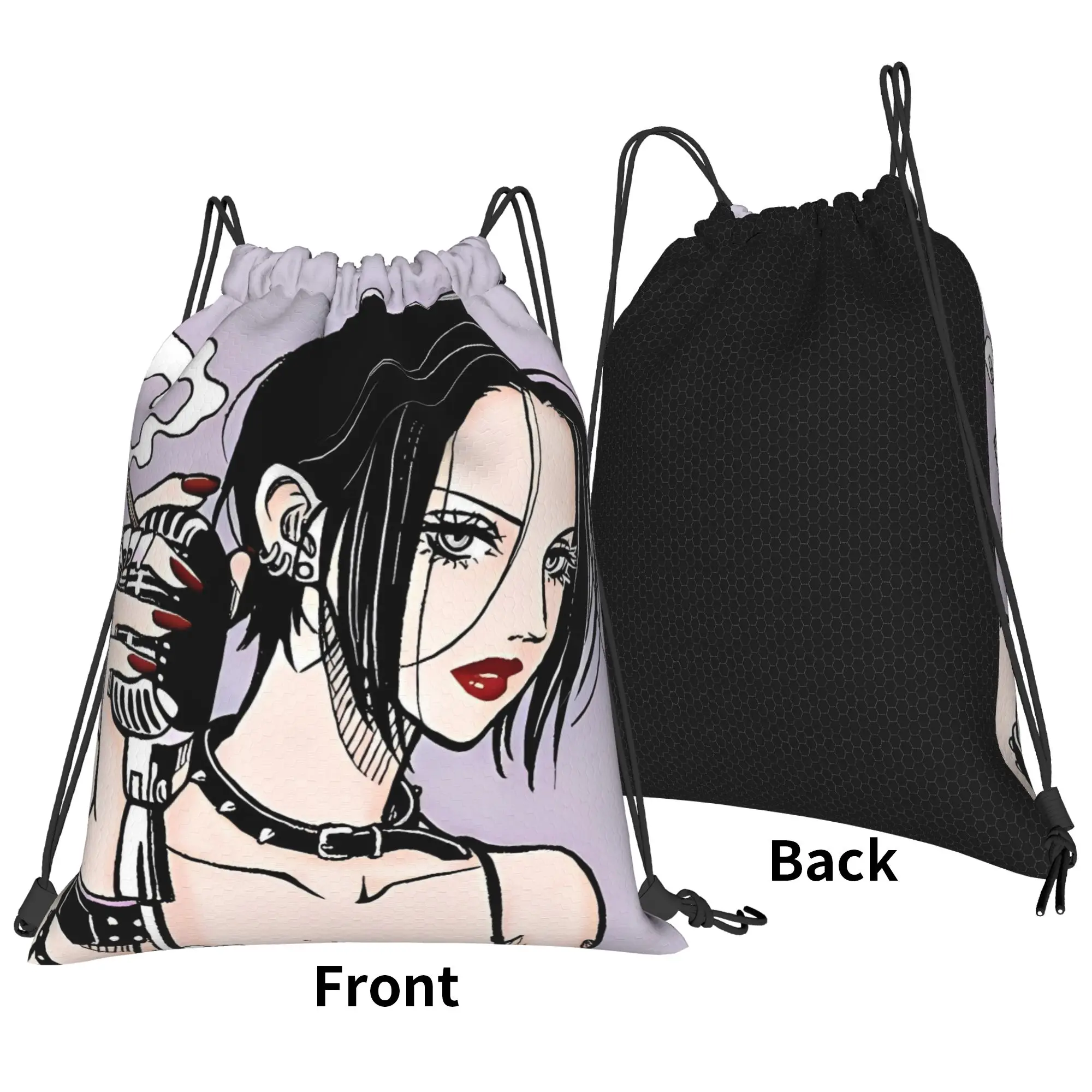 Nana Anime Drawstring Bag  Vintage Waterproof Sackpack String Bags Couple Sports Yoga Backpacks