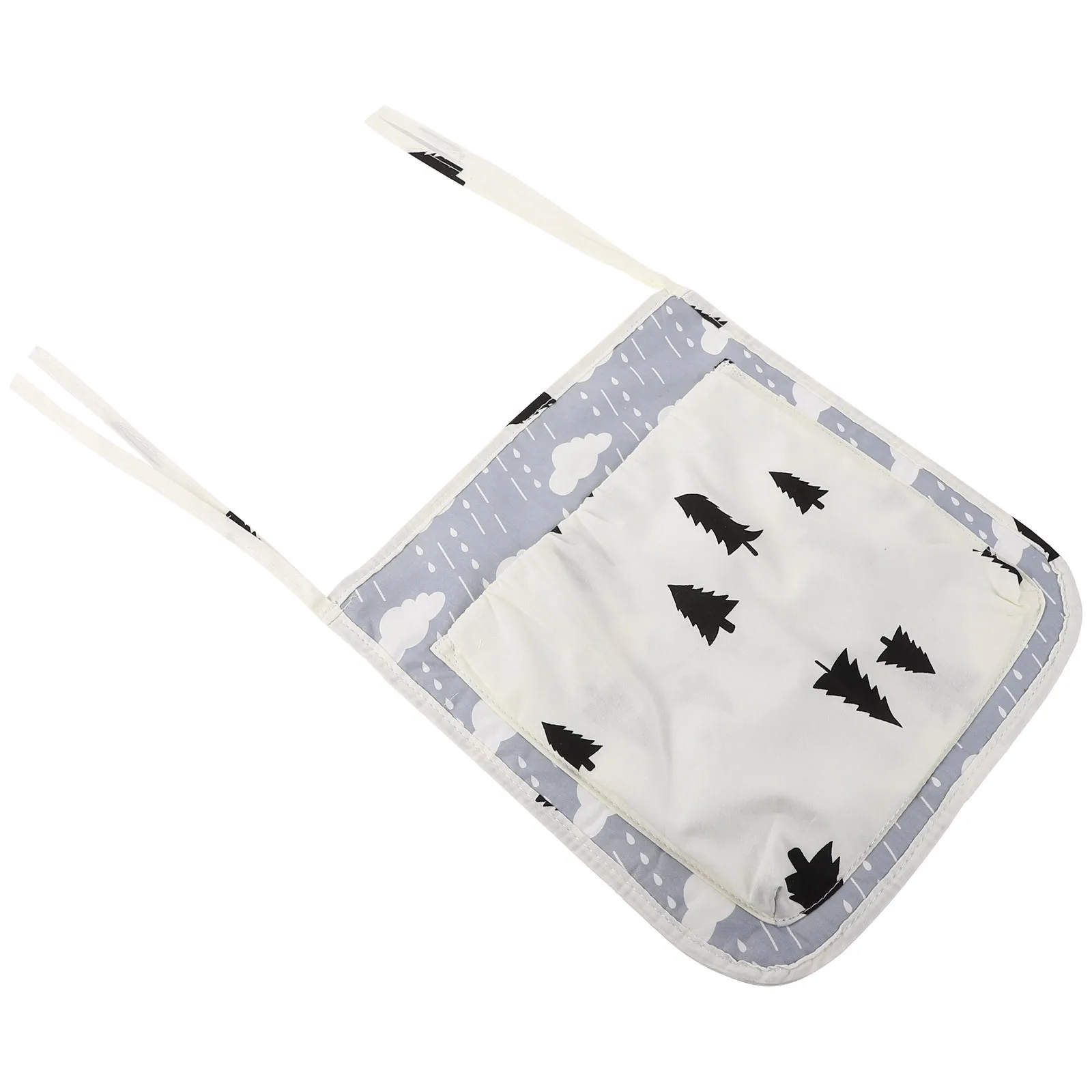 

1Pcs Hanging Storage Bag for Crib Cradle Bed Organizer Pure Cotton Diaper Pouch Multi-Functional Pouch Stroller Accessory