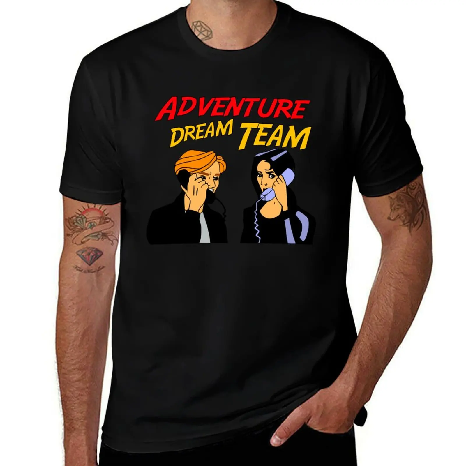

Adventure DreamTeam Broken Sword Stobbart Collard Retro T-Shirt g man t shirts for men T-Shirt
