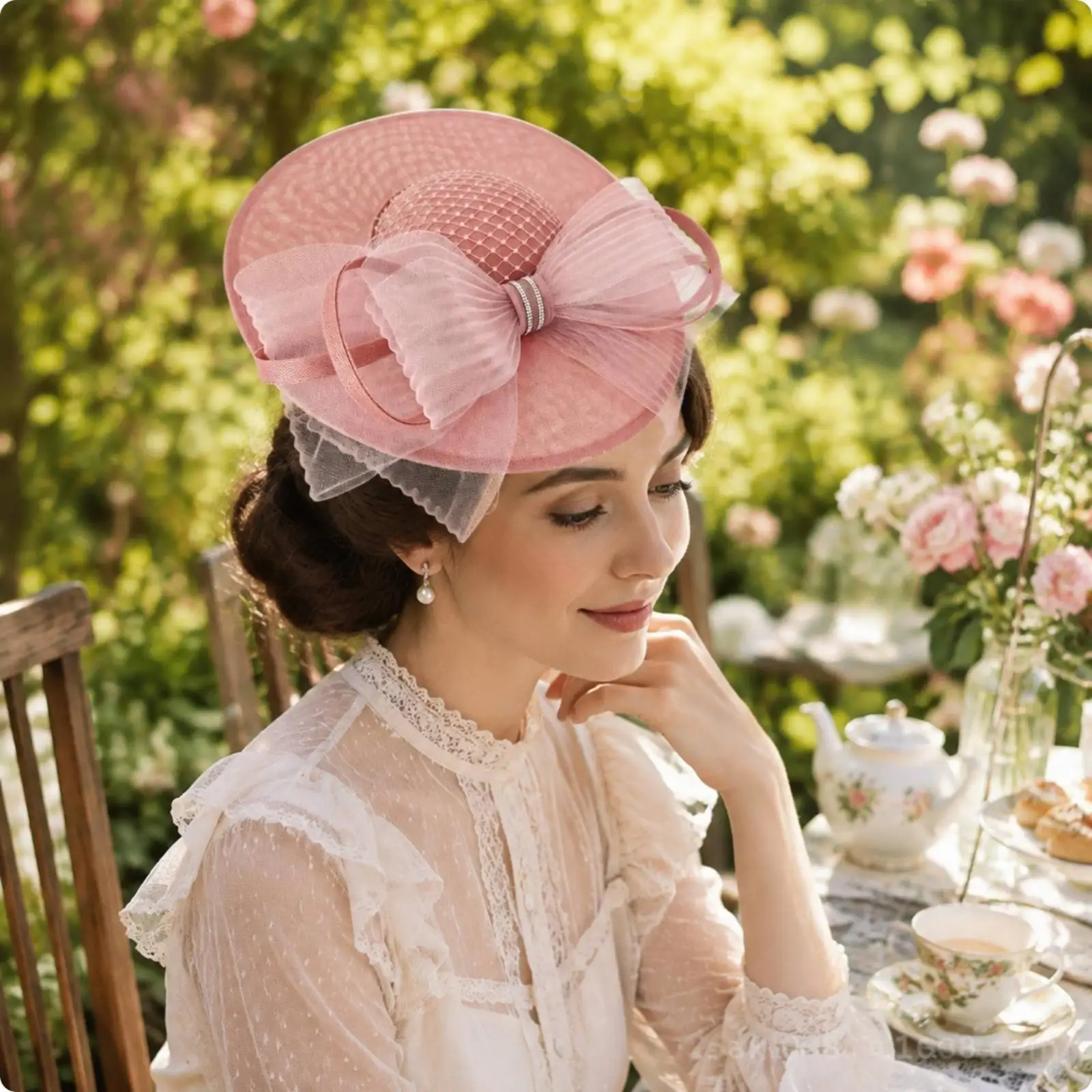 ladies-vintage-fascinator-hat-gauze-webbing-with-decorative-mesh-bow-for-party-wedding-occasion