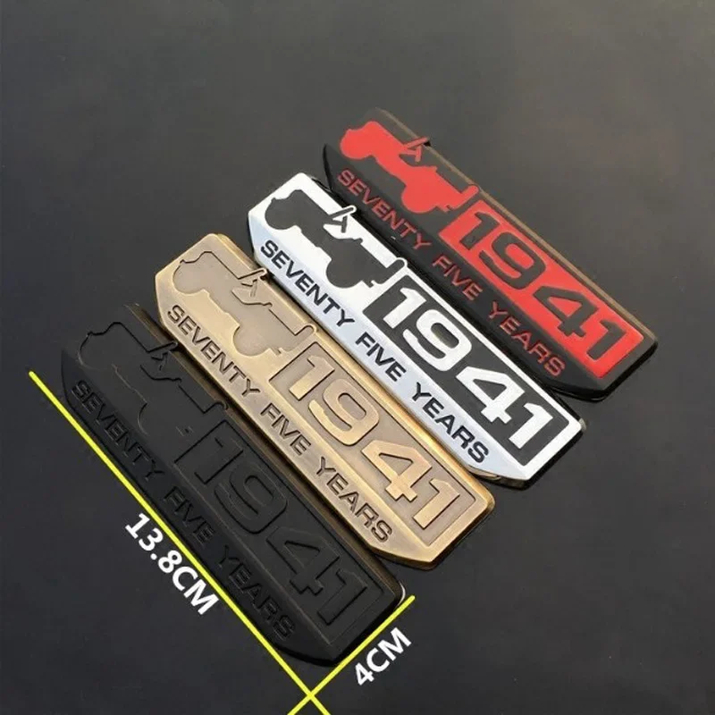 Emblema 3D High Country 1941 Trail Rated 4X4 para Jeep Gladiator Patriot Renegade Wrangler Grand Cherokee
