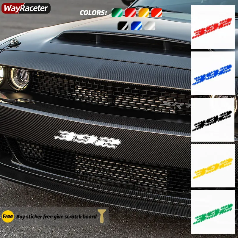 Car Front Bumper Sticker 392 345 Style Body Graphics Vinyl Decal For Dodge Challenger SRT SXT Charger Hellcat Accessories