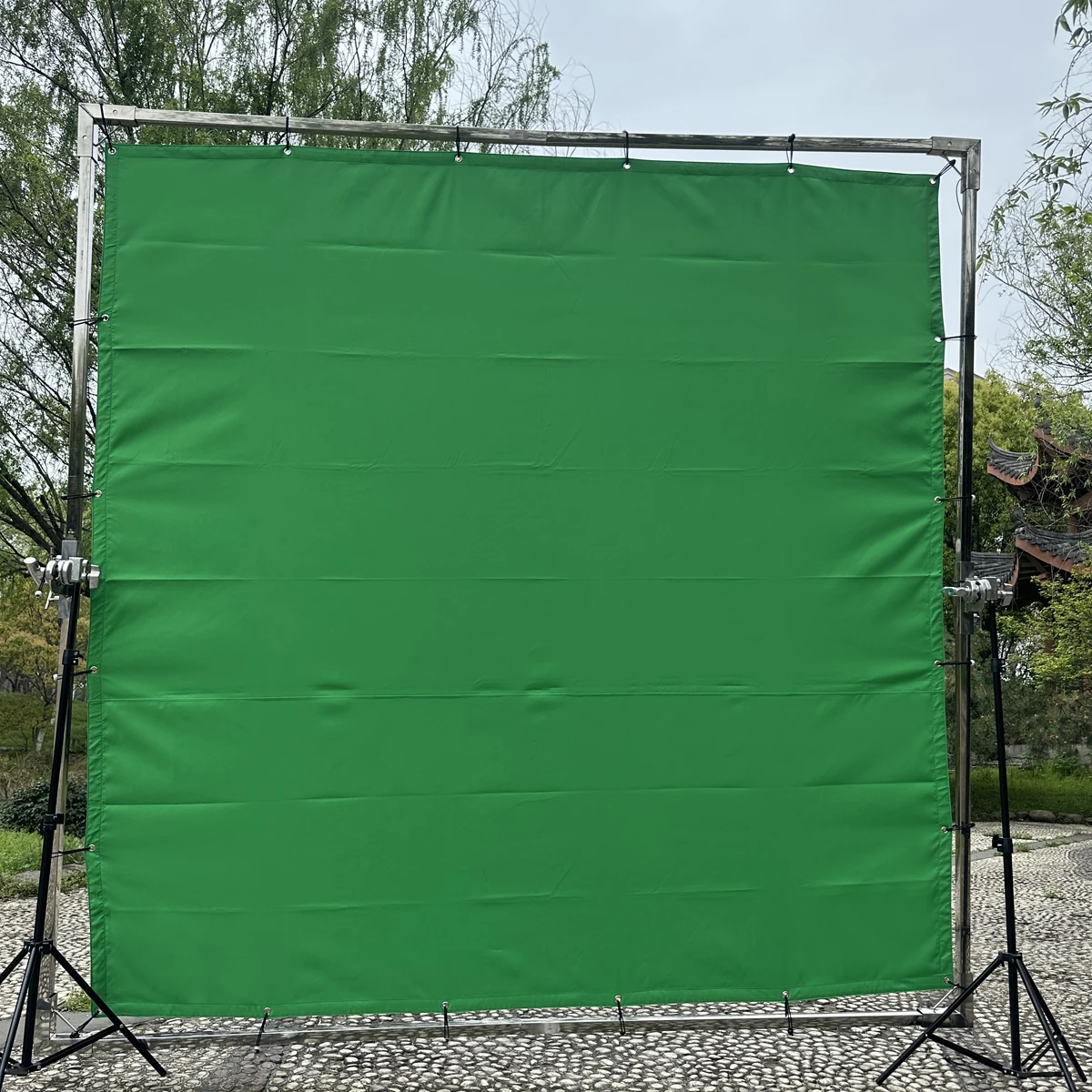 20'x20' 20ftx20ft 6x6m Chromakey Green & Blue 2in1 Overhead Butterfly Frame Cloth for Photographic Background