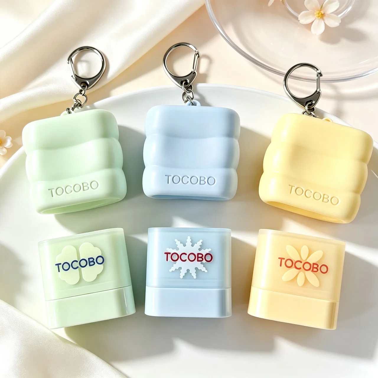 TOCOBO Hydrating Essence Centella Asiatica Sunscreen+Keychain Lip Mask Mild Refreshing Easy To Apply Sunscreen Stick Skincare
