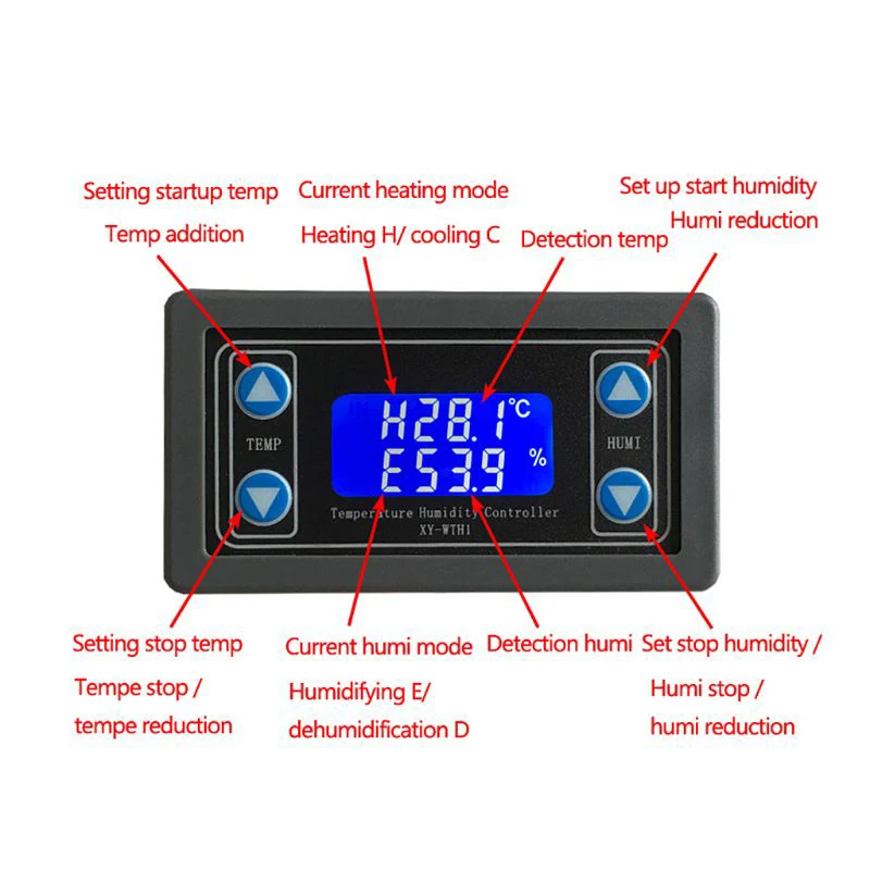Freies Verschiffen XY-WTH1 Digitale Feuchte & Temperatur Controller Thermostat Hygrometer Regler Controller Modul