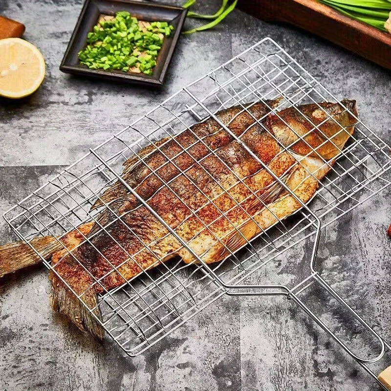 Grillnetz-Clip, langlebig, sicher und ungiftig, Grillnetz-Clip für Gemüse und Fleisch mit abnehmbarem Griff – Detail 8