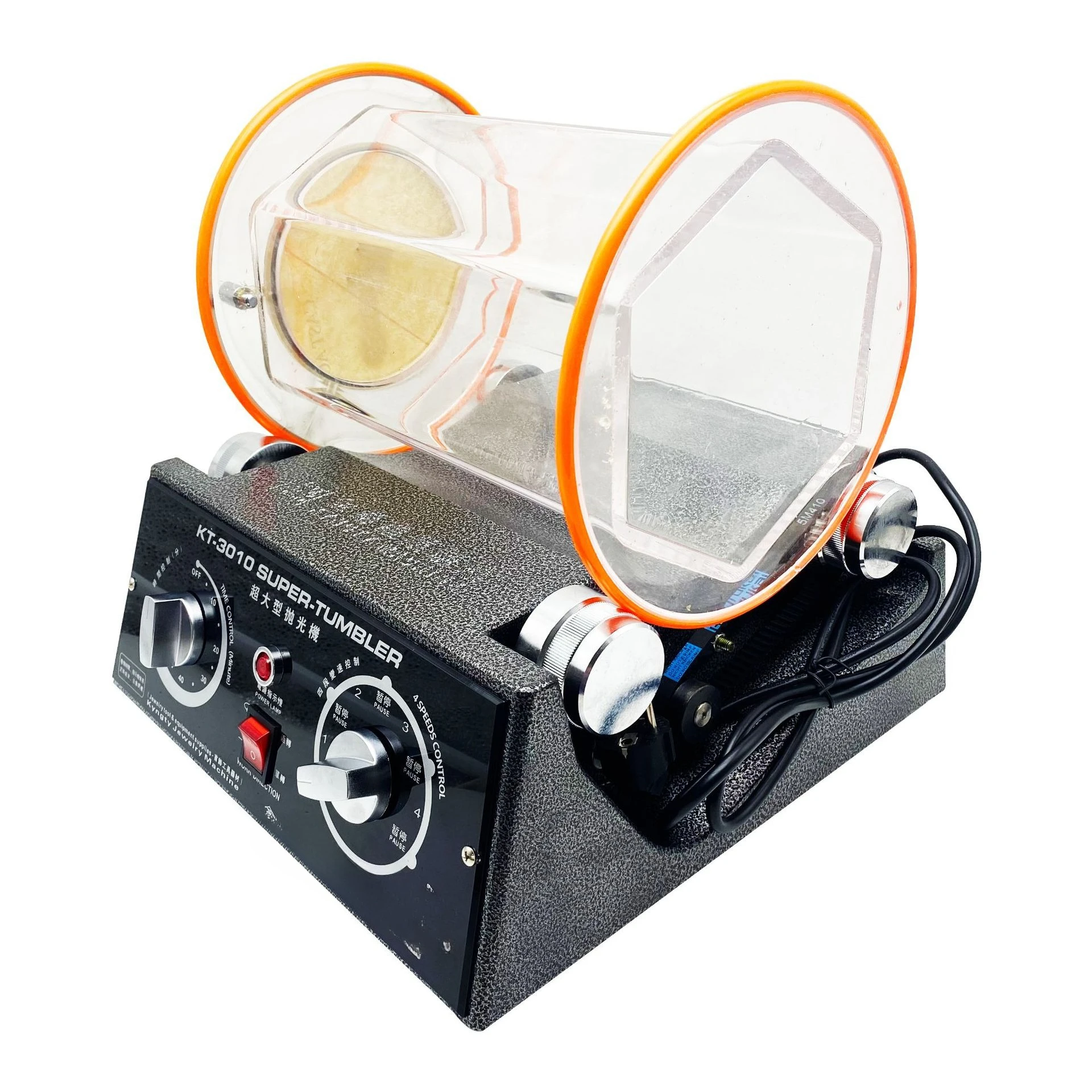 KT3010 Roller Barrel Polishing Machine Gold, Silver and Copper Jewelry Polishing and Cleaning Rotating Extra Large Roller