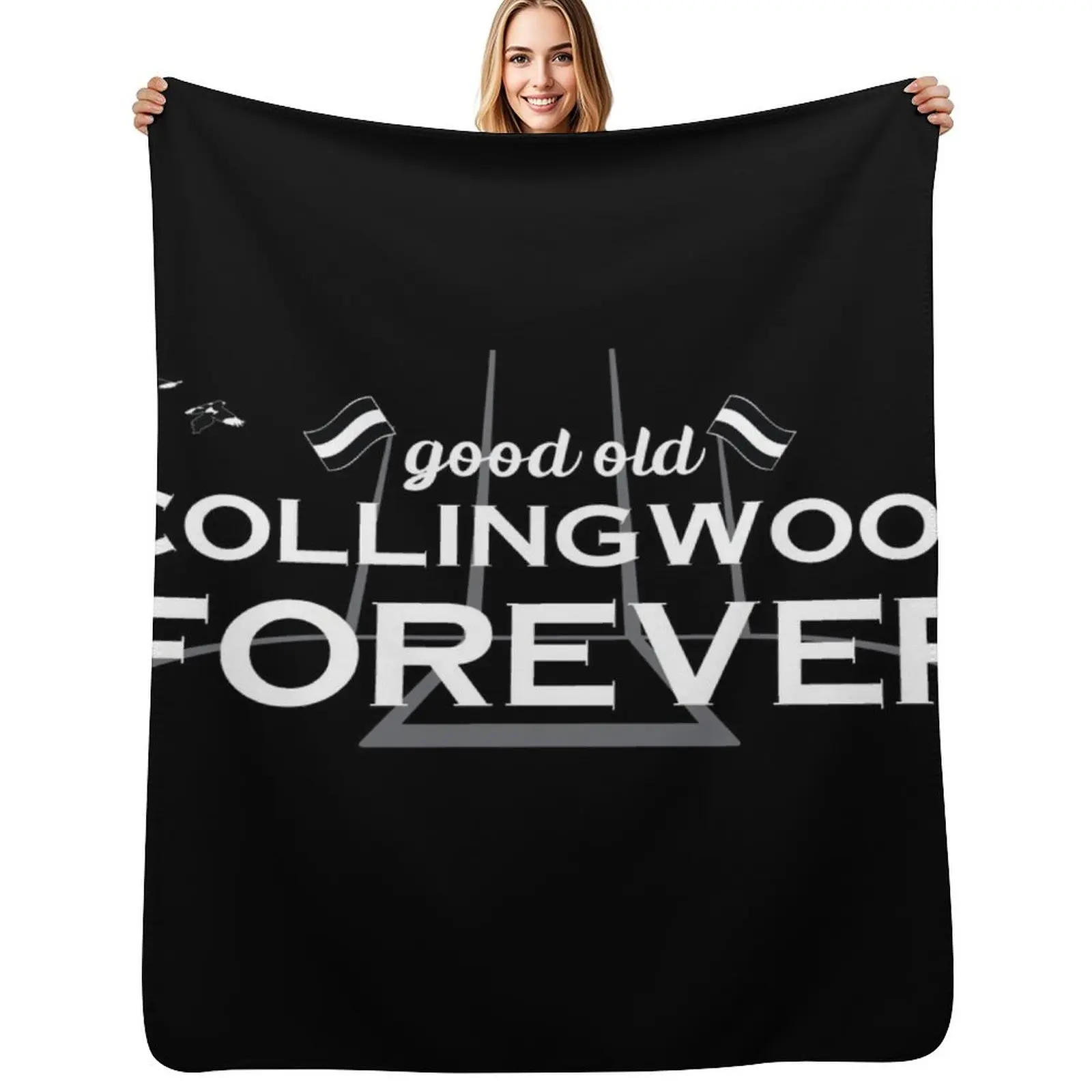 Good Old Collingwood Forever - Collingwood theme song Throw Blanket Cozy Napping Blanket Gift for Mom Dad