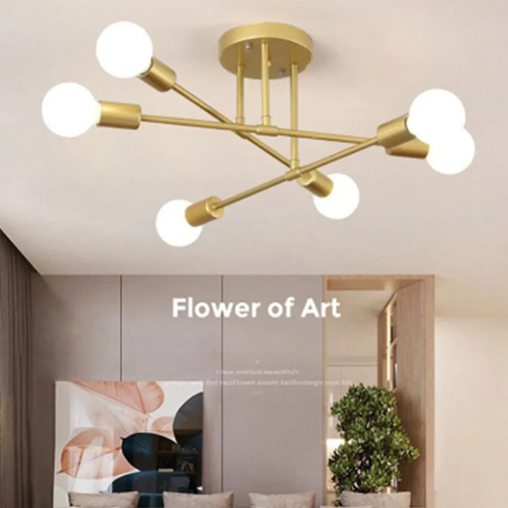 Nordic Minimalist Pendant Light Ceiling Lamp LED Chandelier Suitable for Bedrooms Living Rooms Black Gold indoor lighting