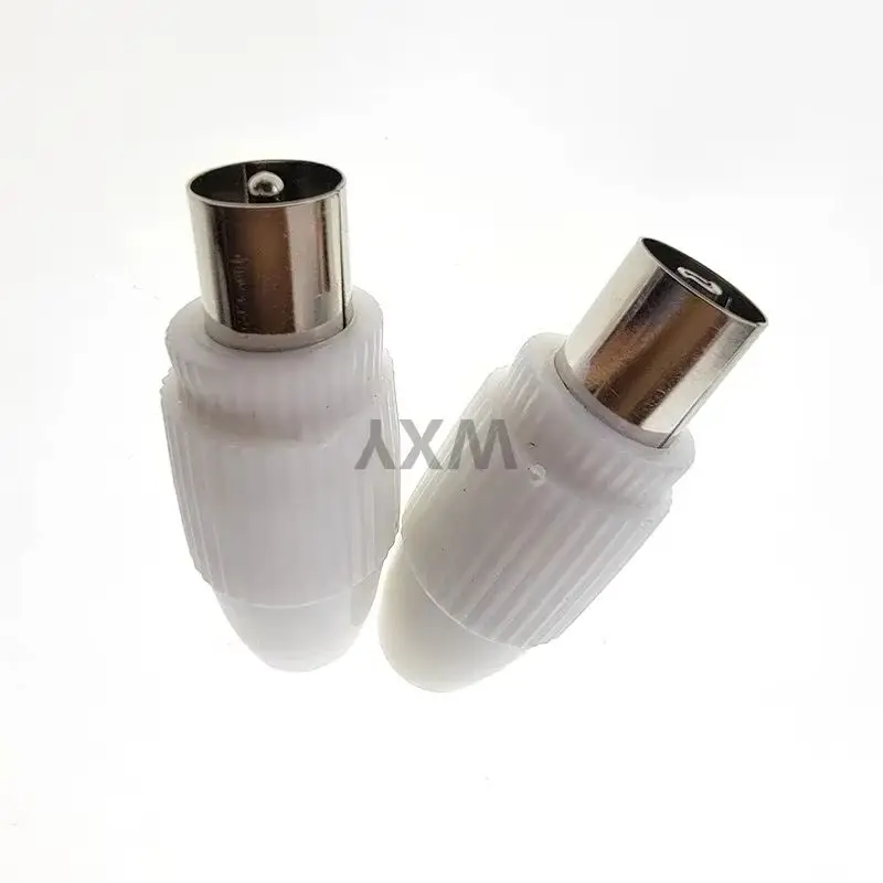 

9.5 Video Plug Adapter 75-5 Free Welding RF Television Male Female Plug 9.5 TV RF Terminal Antenna Connector White Colour