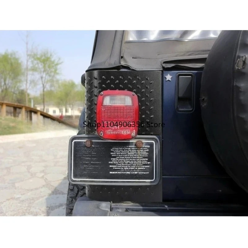 For 2Pcs Rear Corner Armor Tail Light Cover Guard Trim For Jeep Wrangler TJ 1997-2007 Accessories