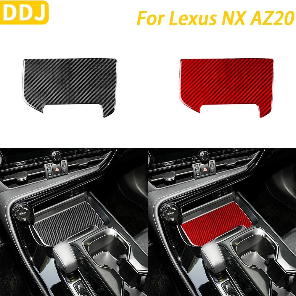 

For Lexus NX AZ20 250 350H 450H 2022-2024 Accessories Carbon Fiber Gear Shift Panel Storage Box Cover Trim Car Interior Sticker