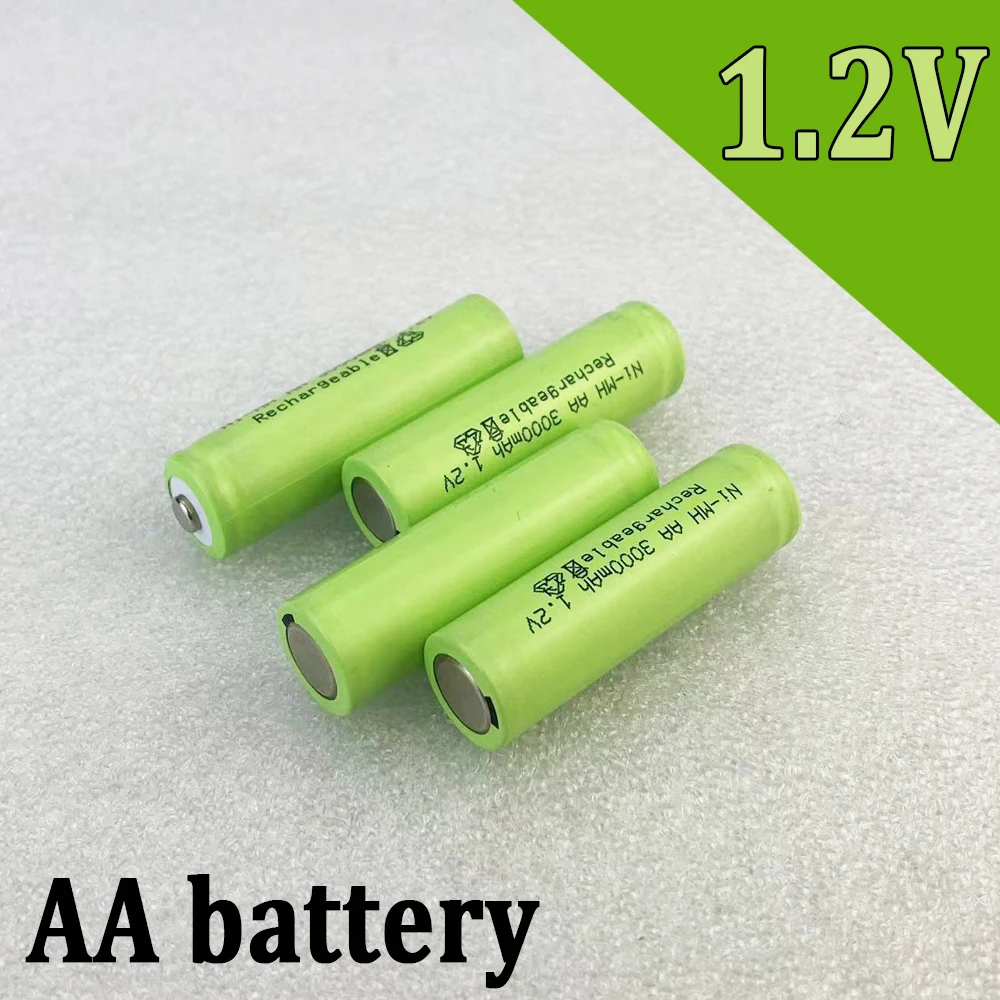 

1.2V AA Ni-MH Battery 3000MAH - CE Certified for Solar Lights/Garden Tools/Flashlights, 2A Fast Charge