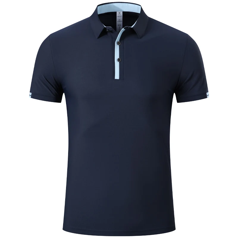 Estate uomo Polo Sport classico manica corta Tee traspirante raffreddamento Quick Dry traspirante felpe t-shirt da allenamento Golf