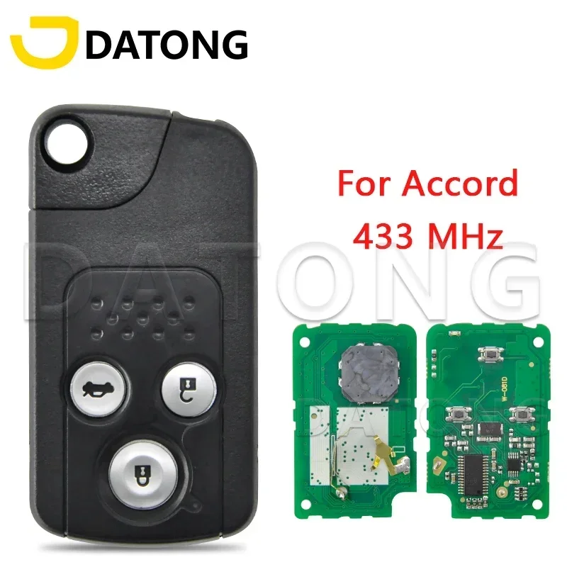 

Datong World Car Remote Control Key For Honda Accord 434MHz Auto Replace Smart Keyless Promixity Card