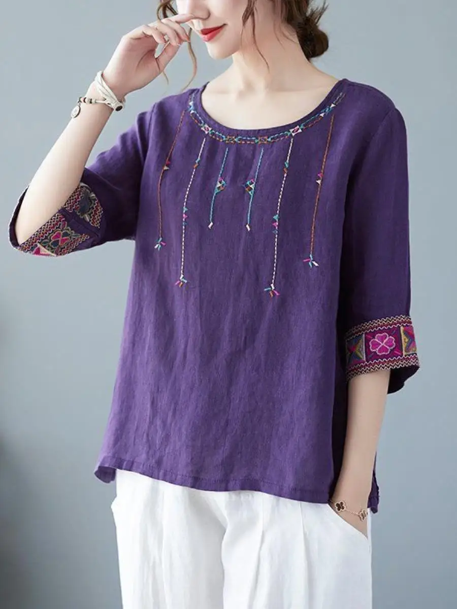 camiseta-feminina-de-algodao-e-linho-com-manga-curta-bordada-fina-estilo-novo-de-verao-com-bolso-e-lenco-blusa-casual-da