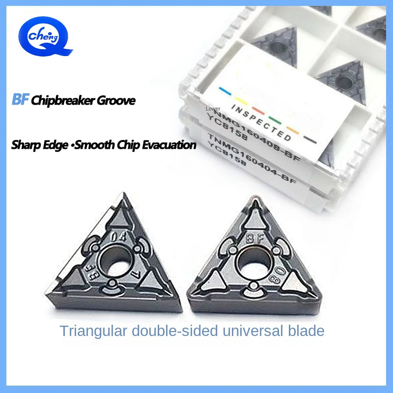 

10Pcs/Box TNMG160404/08-BF CNC Insert For Stainless Steel Universal Triangular Turning Insert Anti-Chipping Wear-Resistant