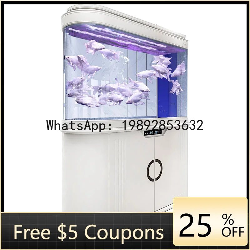

T2-27 Bullet Head Screen Fish Tank Living Room Home Large Aquarium Glass 1.35m Ecological Floor-standing