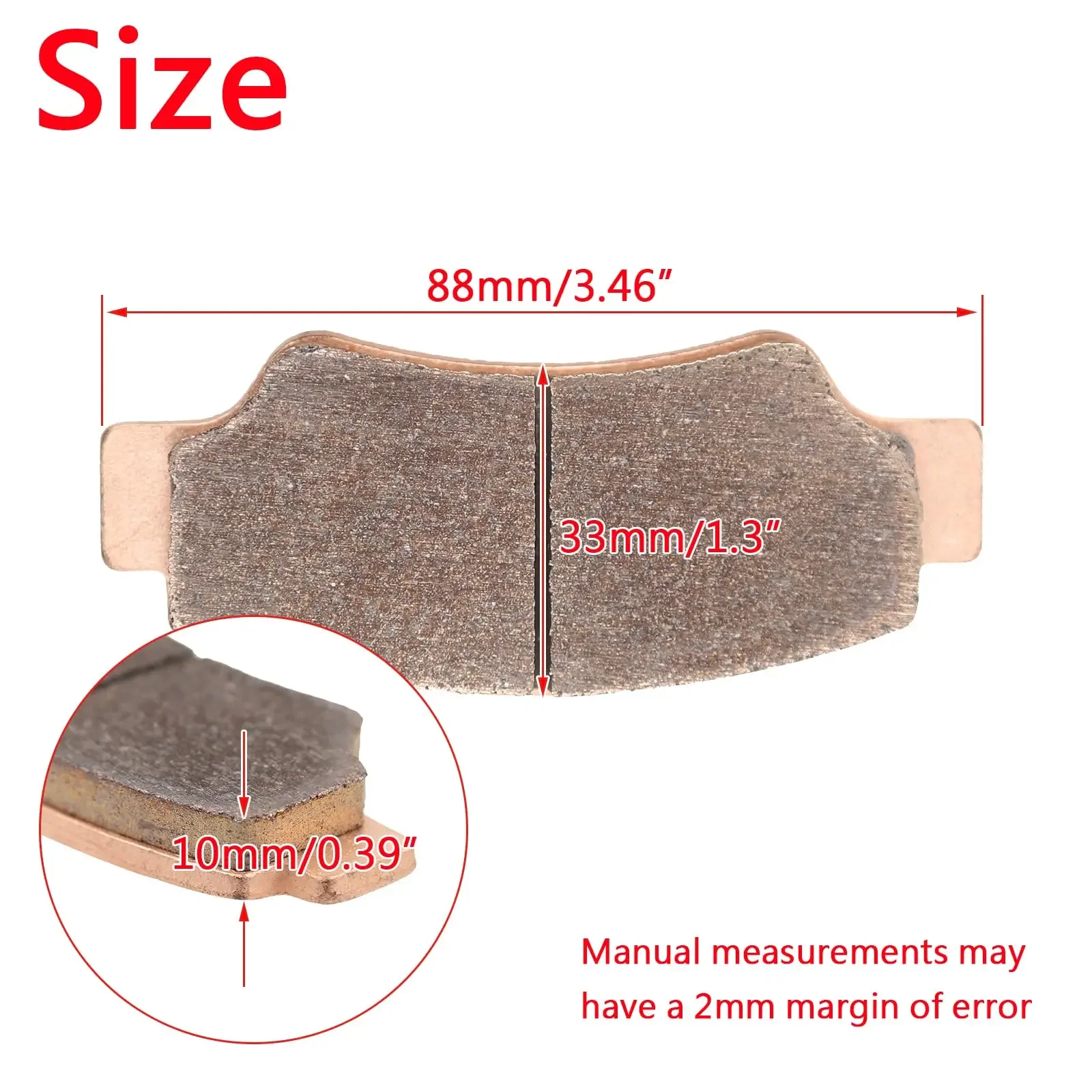 

Rear Brake Sintered Pad Compatible with for CFmoto 1000 2018-2023/ CF800 ZForce 800 Trail 2022-2023,Parts Number 5HY0-0811A0