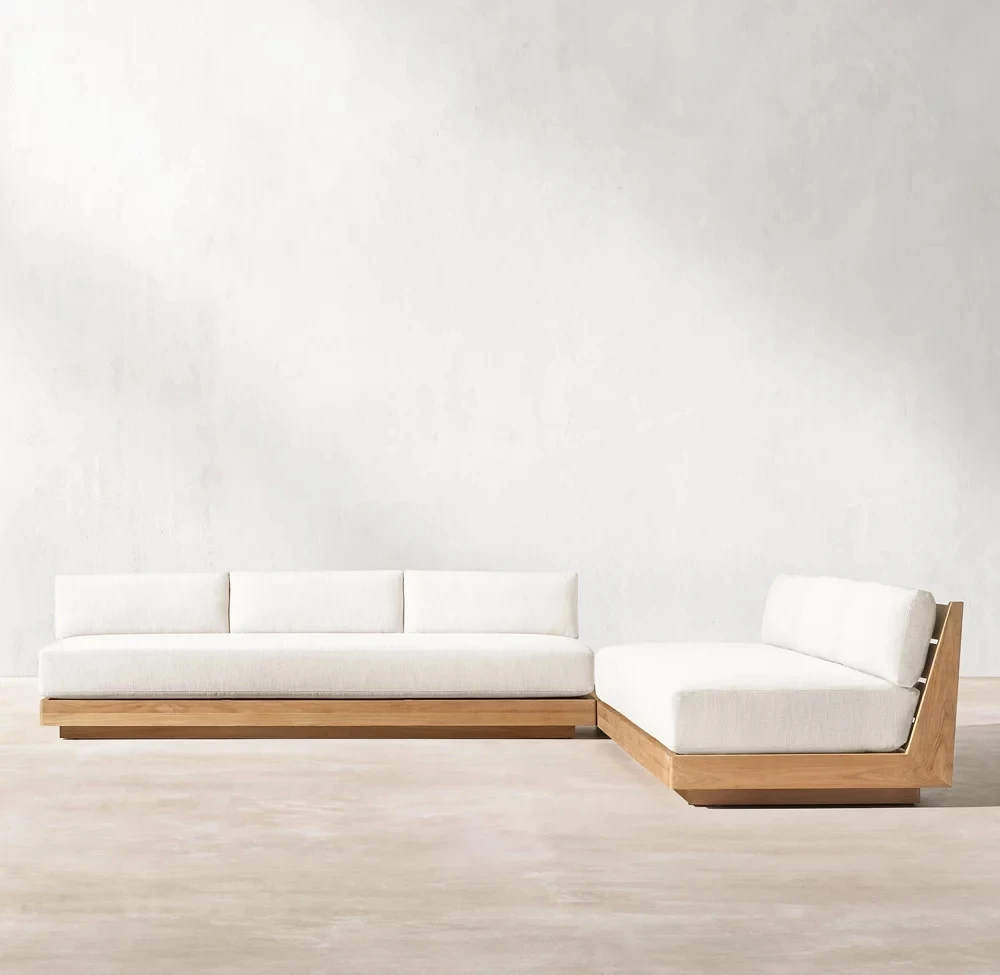 Courtyard Garden Modern Set Furniture Luxury Wooden Furniture Sofa