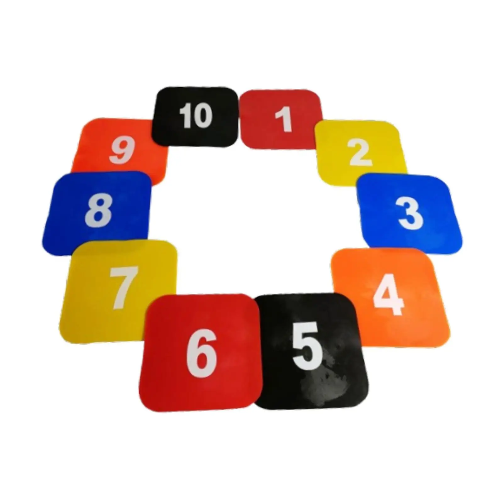 10 Pieces 9inch Flat Square Spot Markers Floor Dots Equipment Floor Playmat for