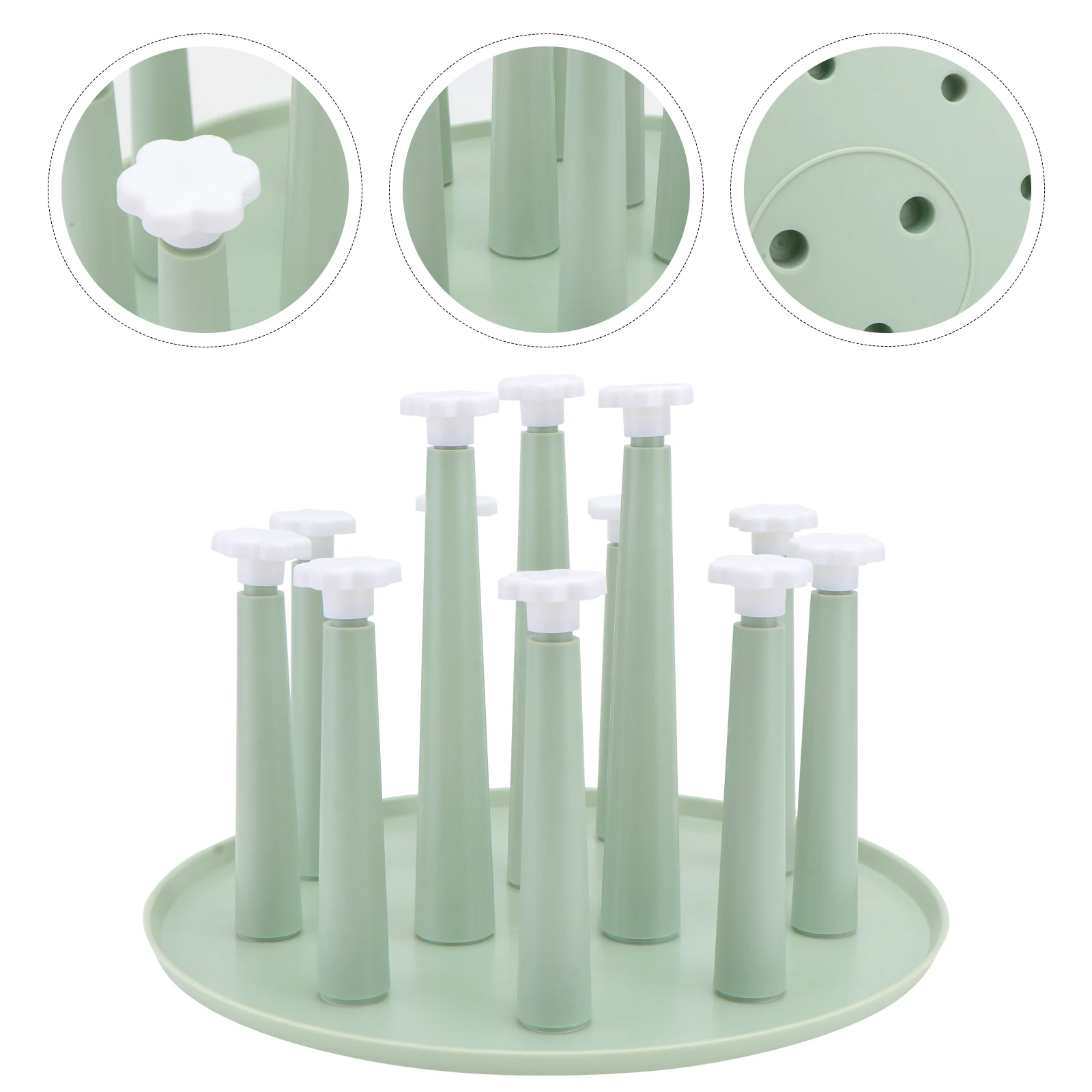 

1pc Glass Storage Rack Cup Holder Drain Organizer Tray Plastic Practical Household Kitchen Bath Facility