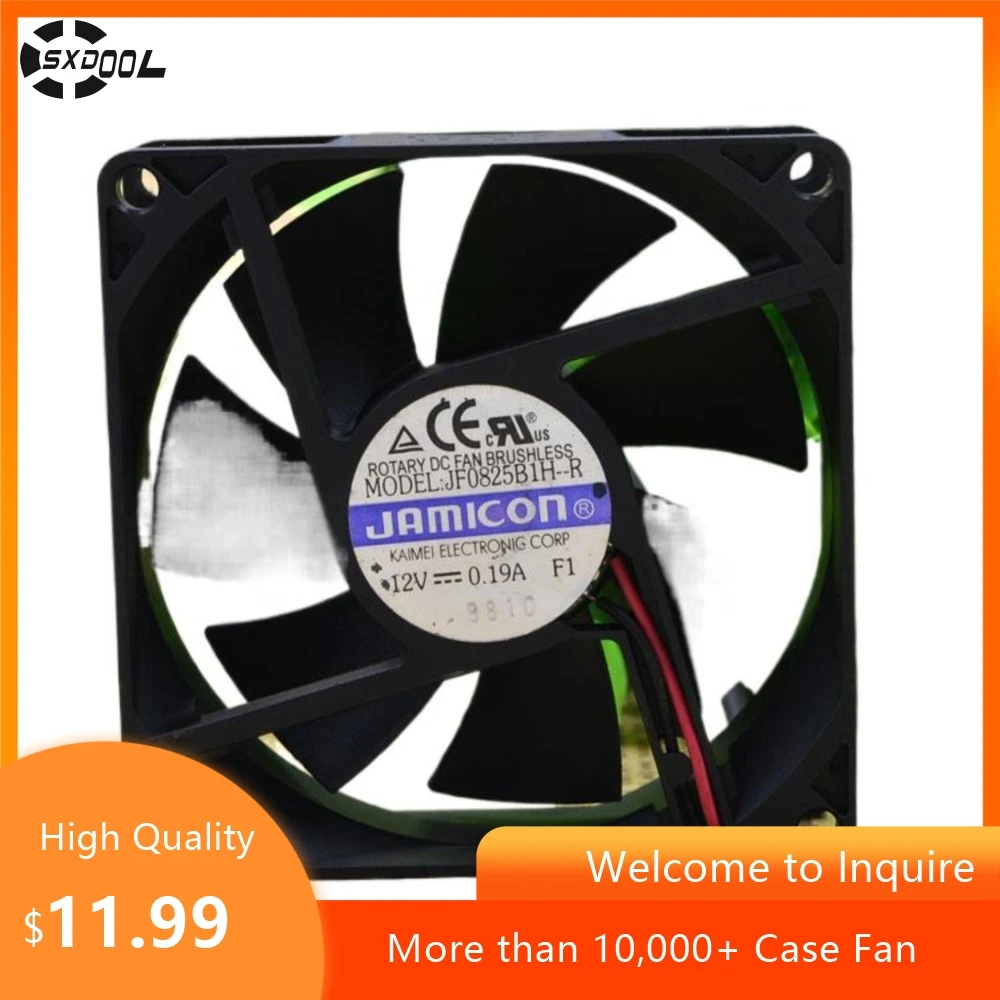 

1pcs Kai Mei JAMICON8025 JF0825B1H--R DC12V 0.19A Power Cooling Fan