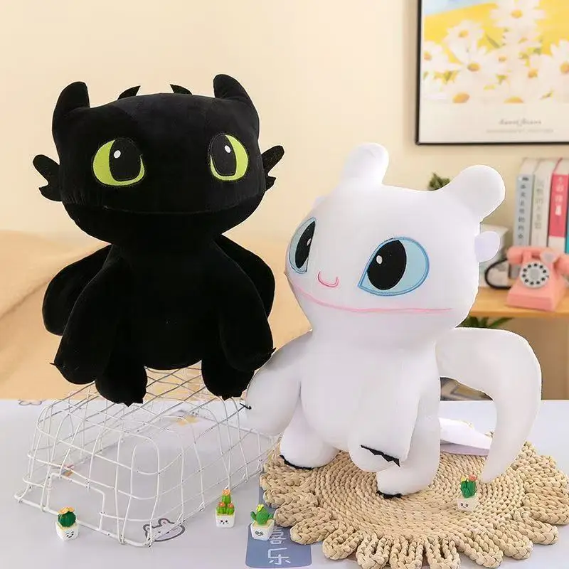 Almohada de cuerpo de felpa de dragón sin dientes, cojín relleno de dibujos animados, almohada decorativa suave Kawaii para el cuerpo, decoración de cojín para espalda para dormir