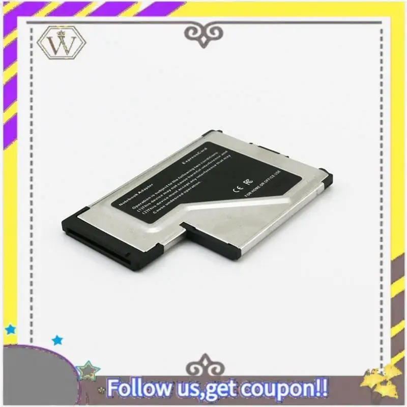 New 54Mm To USB 3.0 X 2 Port Expresscard PCI-E To USB Adapter Converter Express Card Metal+Plastic For Laptop Notebook