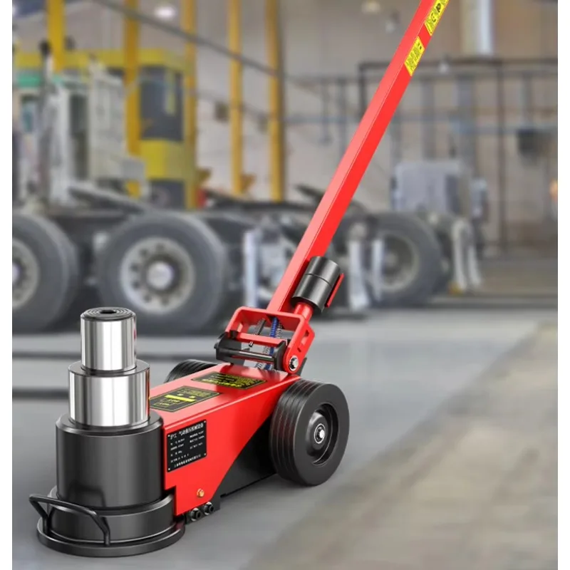 แม่แรงยกรถบัสแบบลม 80 ตัน พร้อมตัวแยกน้ำมัน-น้ำ แม่แรงไฮดรอลิกแบบตั้งพื้น แม่แรงยกรถบรรทุก สำหรับซ่อมบำรุงและยกของ