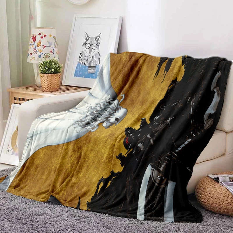 130x150cm Berserk Sacrifice  Manga Blanket Velvet Printed Breathable Super Warm Throw Blankets for Bedding Car Bedding