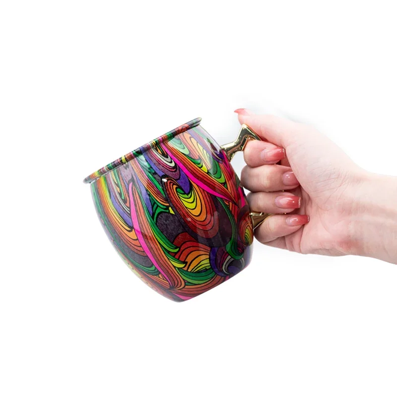 Cocktail Wine Cup Moscow Mule Mug Stainless Steel Hammered Copper Plated Beer Cup Coffee Bar tools Drinkware for Ramadan