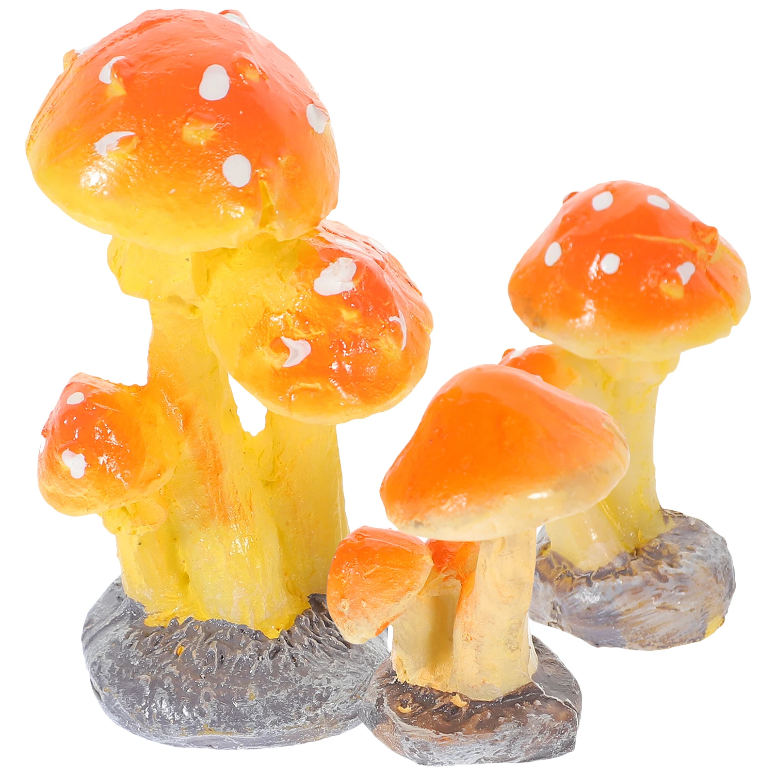 

3 Pcs Decoration Resin Mushrooms Figurines Bonsai Desk Table Garden L nament Micro L Mushroom nament Small