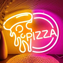 Pizza Neon Signs As Restaurant Wall Decorations USB-powered Pizza-shaped Neon Signs Bar Decorations Window Displays, Party Decor