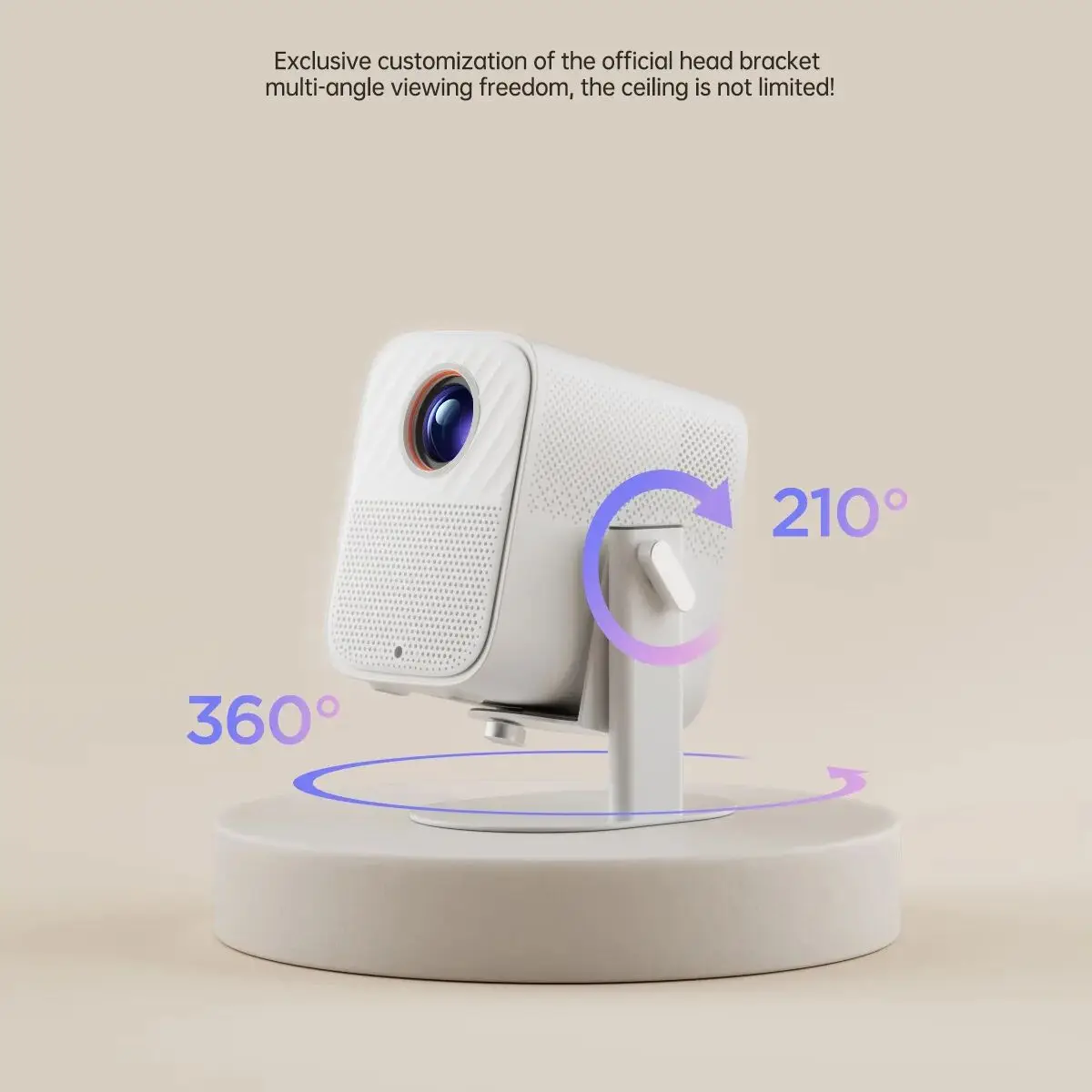 لينوفو كامل HD 1080P المحمولة واي فاي أندرويد جهاز عرض منزلي Xiaoxin 100S 2 + 32G ذاكرة كبيرة 6D كيستون LCD فيلم العارض