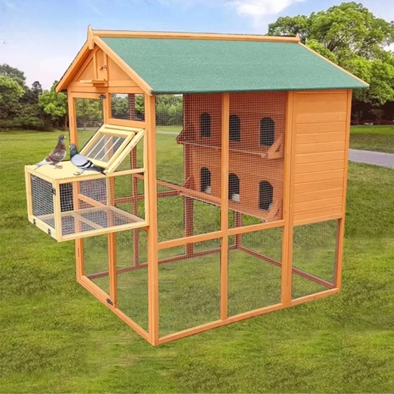 

2026 Large Wooden Standing Bird Aviary Cage For Parrots & Pigeons Nesting Pet House Furniture For Pet Supplies