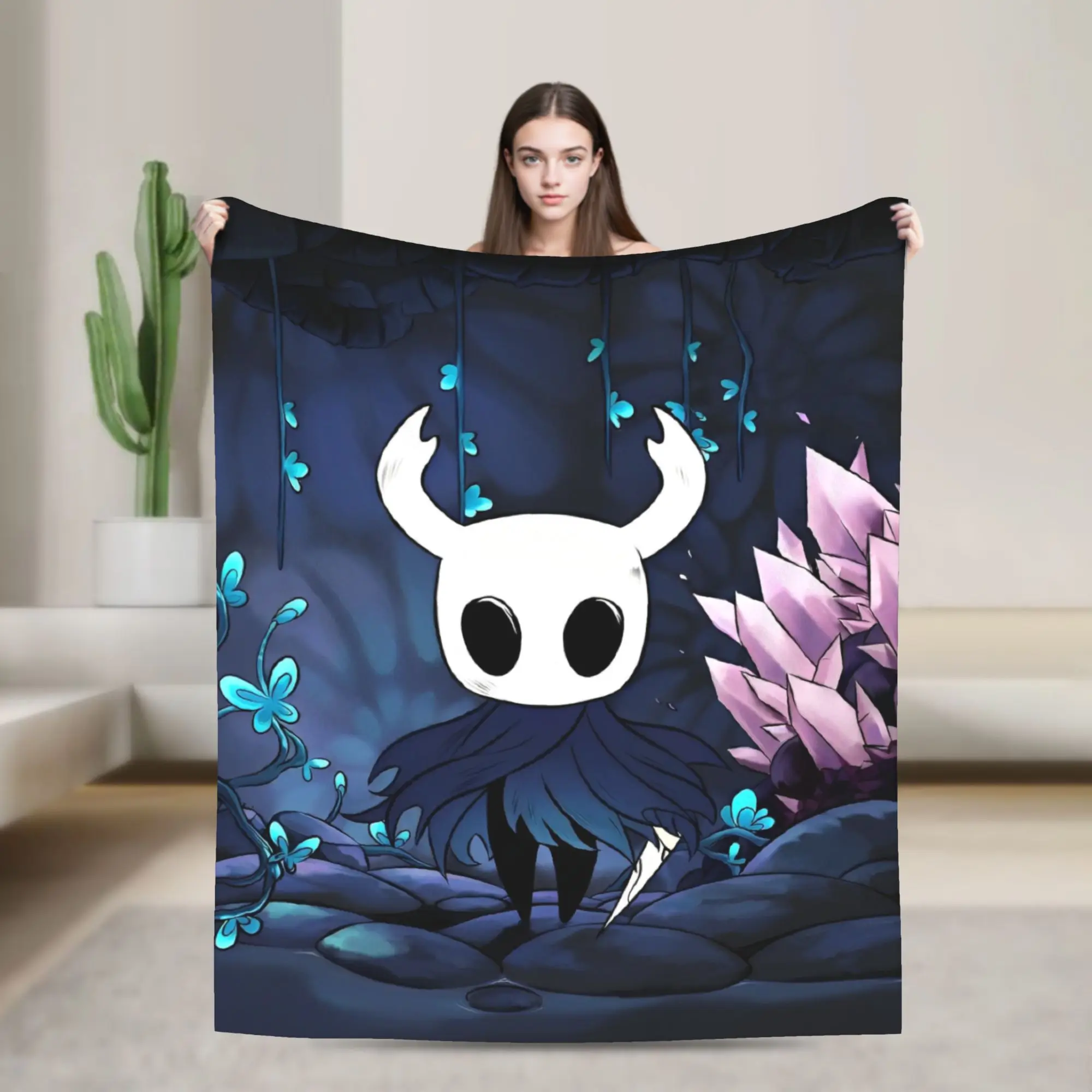 Hollows Knights Blanket Action Adventure Flannel Throw Blanket Summer Air Conditioning Personalised Ultra-Soft Warm Bedsprea,