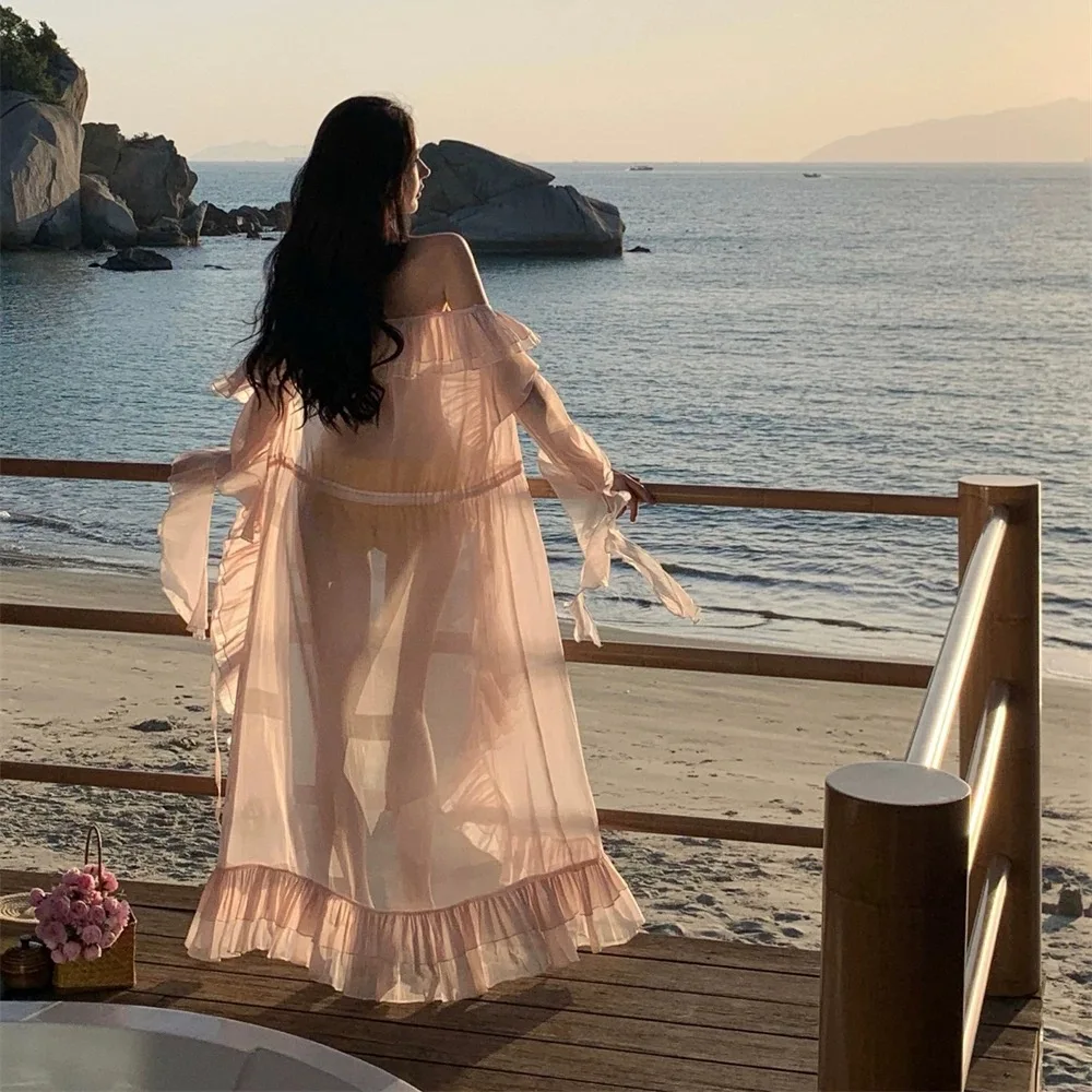 

Сексуальные очаровательные чехлы для бикини на пляжный отдых, женское платье, длинное платье в пол, милые розовые платья, женский ужин, свидание, банкет, ночное белье