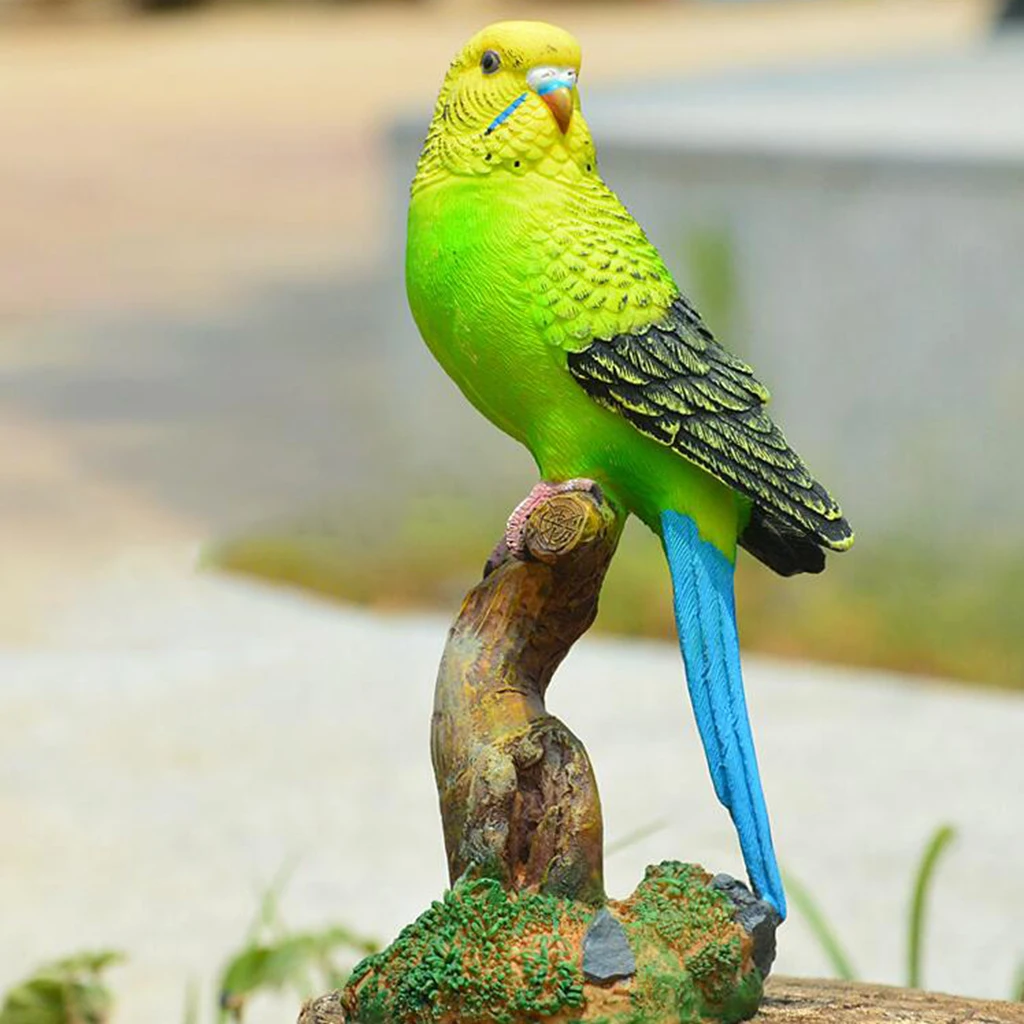 

Cute Simulation Parrot Figures Miniatures Beautiful Birds Fairytale Garden