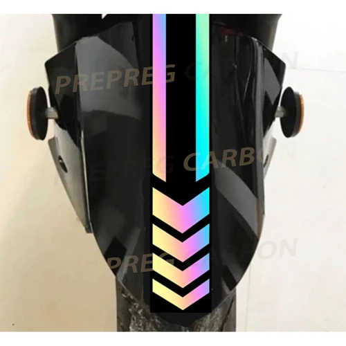 Imagen 2 del producto Pegatinas universales de rayas de flecha para coche y motocicleta, accesorios, pasta para guardabarros, pegatina decorativa reflectante impermeable a prueba de aceite