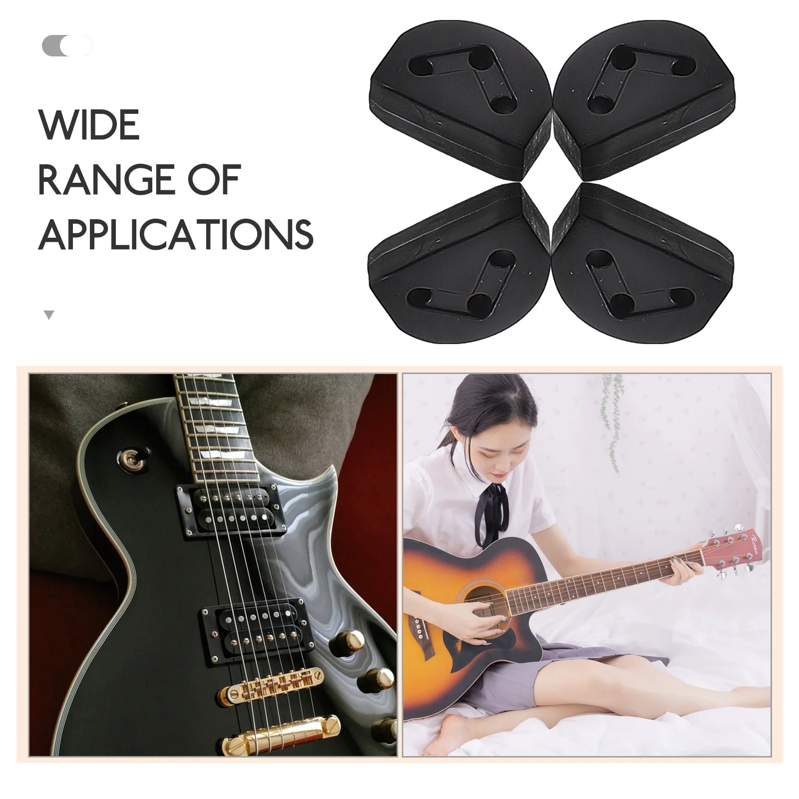 

12Pcs Guitar String Retainer Durable Plastic Press Buckle for Electric Guitar Bass Accessories Bass String Retainer