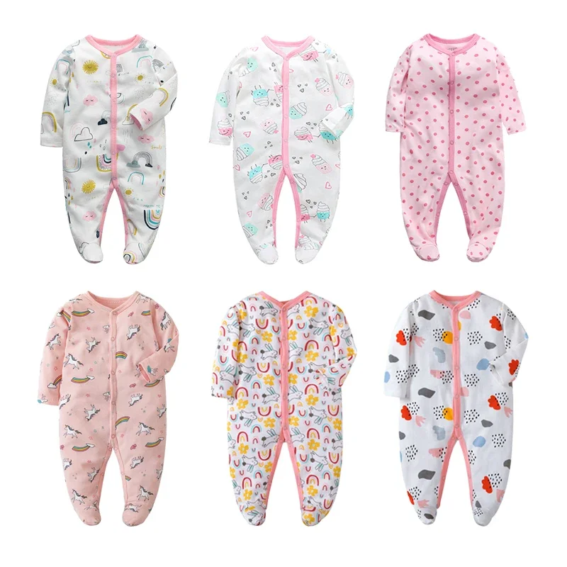 Newborn baby winter warm jumpsuit pajamas footed jumpsuit boy baby girl baby Fashion cartoon cute 0-1 years old